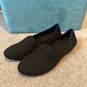 Rothy’s Black Honeycomb Woven Loafers